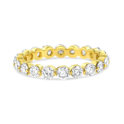 14K Yellow Gold 2.0 Cttw 2 Prong Set Diamond Eternity Band Ring (SI1-SI2 Clarity, I-J Color) WEM Support (www.WEM.support)