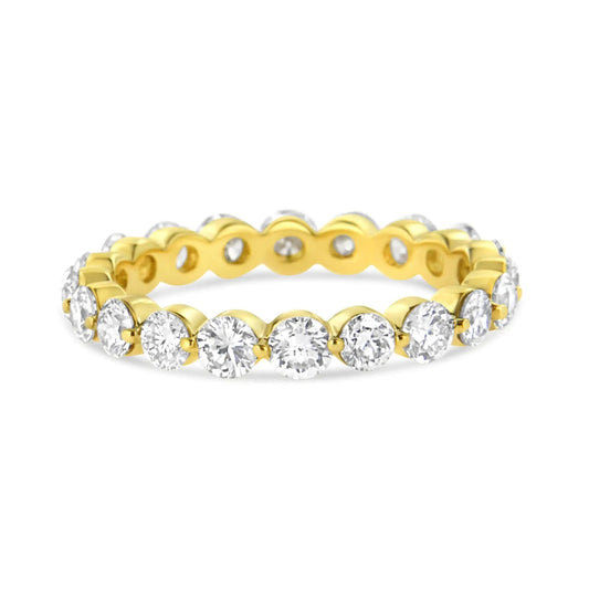 14K Yellow Gold 2.0 Cttw 2 Prong Set Diamond Eternity Band Ring (SI1-SI2 Clarity, I-J Color) WEM Support (www.WEM.support)
