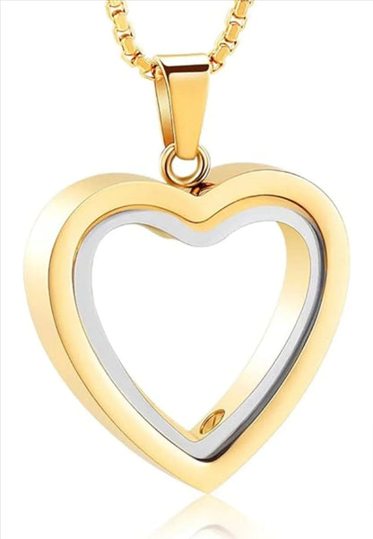 Heartfelt Remembrance: Stainless Steel Heart-Shaped Cremation Pendant WEM Support (www.WEM.support)