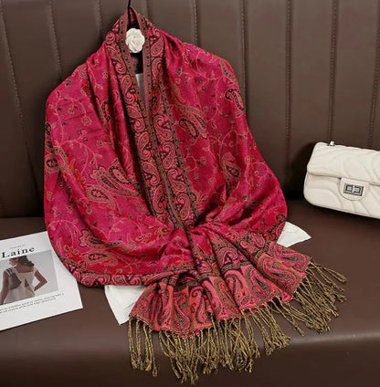 Cashmere Shawl Women's Printed Warm Scarf WEM Support (www.WEM.support)