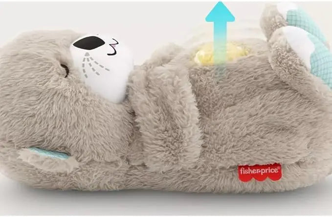 Otter de Pelúcia Musical Máquina de Som Soothe 'n Snuggle Portátil com Detalhes Sensoriais, Música, Luzes e Movimento de Respiração Rítmica WEM Support (www.WEM.support)