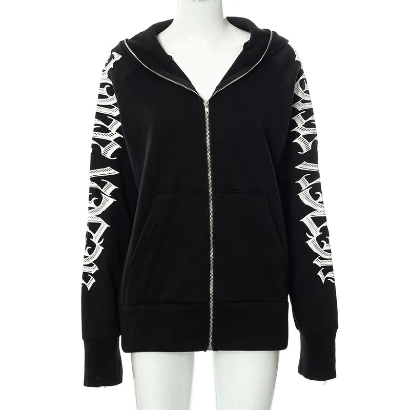 Letter Print Hoodie Sweatshirt