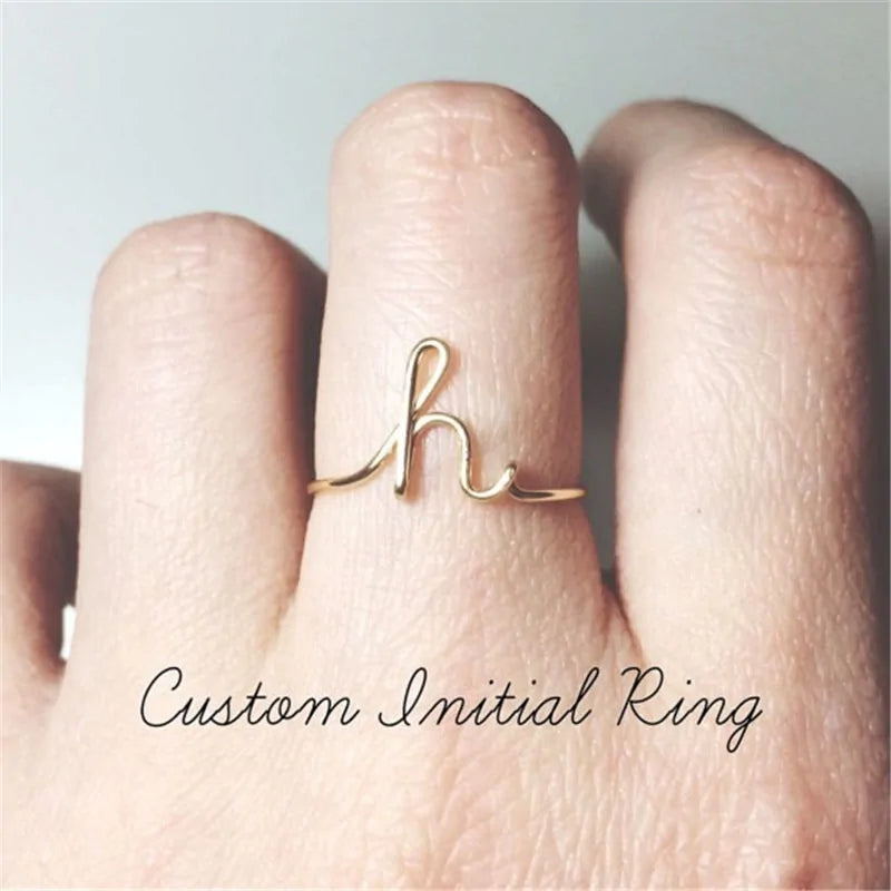 Personalized  Initial Name Rings WEM Support (www.WEM.support)