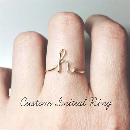 Personalized  Initial Name Rings WEM Support (www.WEM.support)