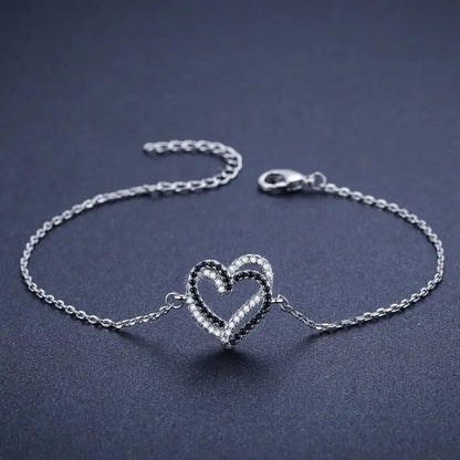 Titanium Steel Exquisite Cute Fashion Heart Bracelet WEM Support (www.WEM.support)