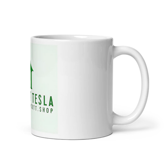 Weißer Glanzbecher HejK.com