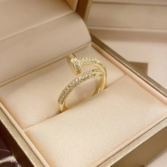 Classic Korean Style Copper Zircon Ring WEM Support (www.WEM.support)