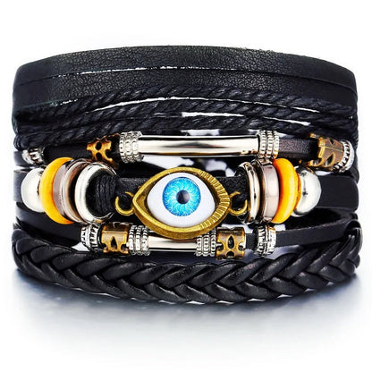 Multilayer Leather Bracelet WEM Support (www.WEM.support)