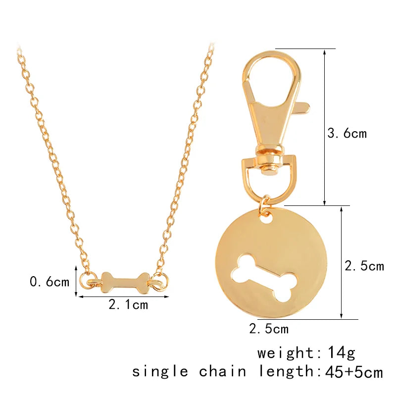 Human Dog Bone Charm Necklace WEM Support (www.WEM.support)