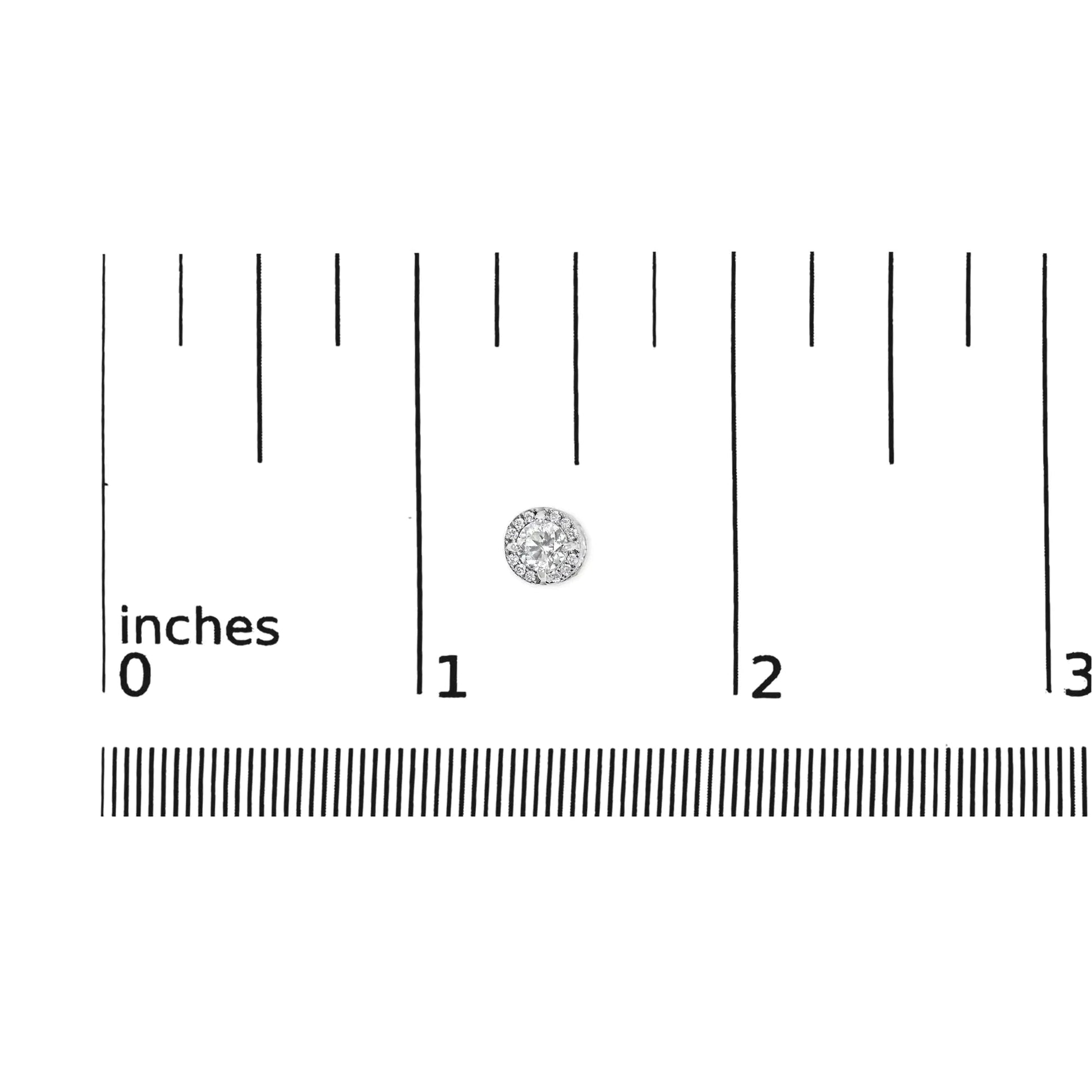 10K White Gold 1.00 Cttw Diamond Hidden Halo Stud Earring (H-I Color, I1-I2 Clarity) WEM Support (www.WEM.support)