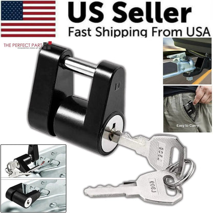 Trailer Hitch Coupler Lock Dia 1/4" Span 3/4" For Tow Boat RV Truck Car + 2 Keys WEM Support (www.WEM.support)
