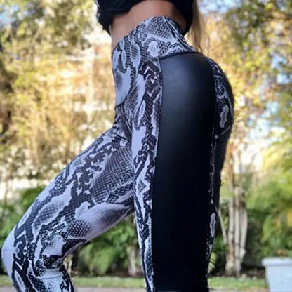 High Waist Leggings mit Schlangenprint WEM Support (www.WEM.support)