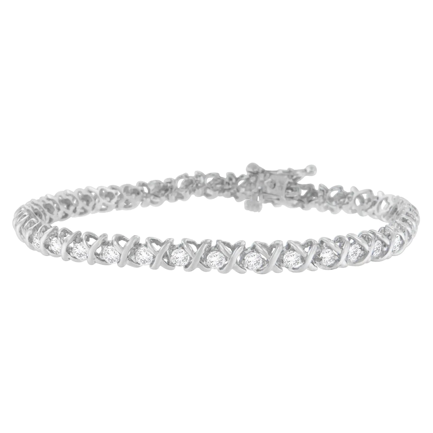 18K White Gold Round Cut Diamond Wrapped in Love Bracelet (2.00 cttw, H-I Color, I1-I2 Clarity) WEM Support (www.WEM.support)