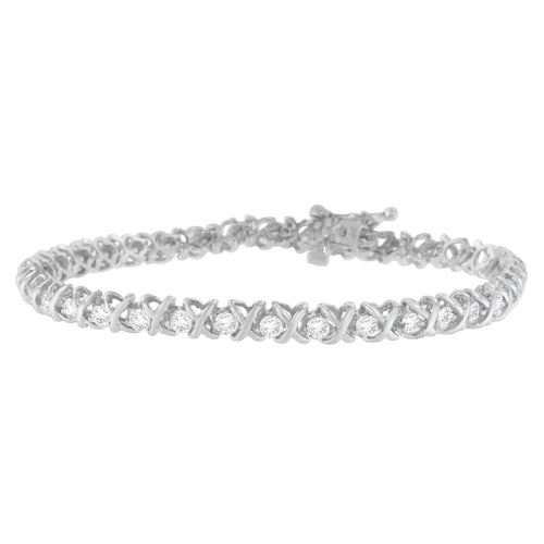 18K White Gold Round Cut Diamond Wrapped in Love Bracelet (2.00 cttw, H-I Color, I1-I2 Clarity) WEM Support (www.WEM.support)