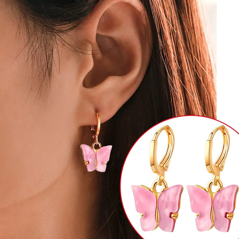 New Fashion Small Butterfly Drop Earrings For Women WEM Support (www.WEM.support)