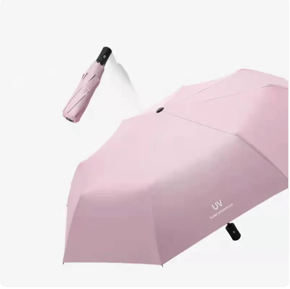 Black Folding Automatic Umbrella – UV Protection