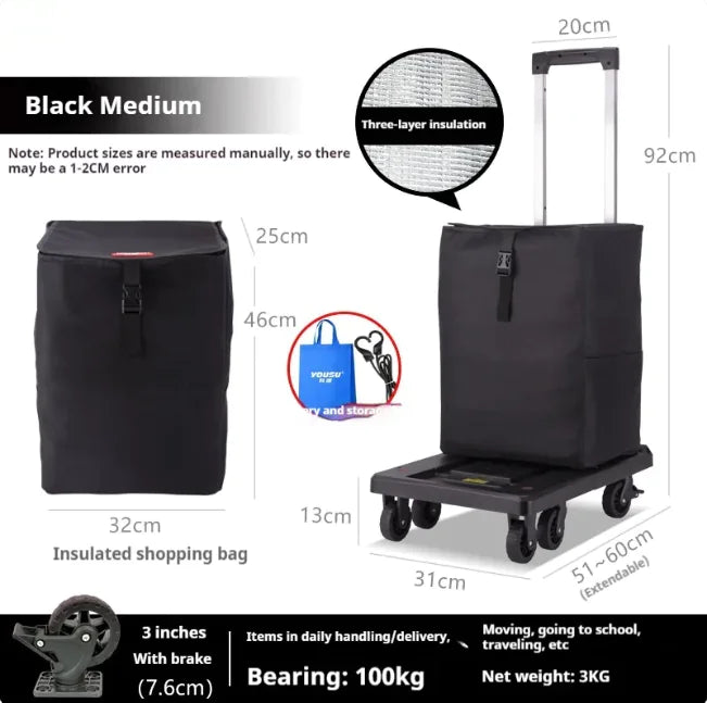 Fold Portable Hand Trolley WEM Support (www.WEM.support)