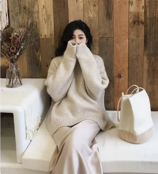 Women's New Loose Pullover Sweater Top WEM Support (www.WEM.support)