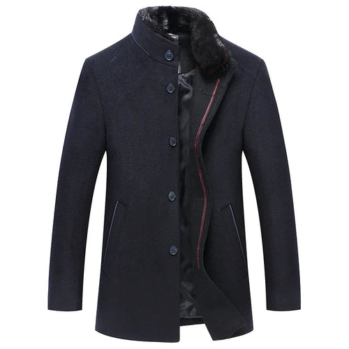 Stand Collar Woolen Coat WEM Support (www.WEM.support)