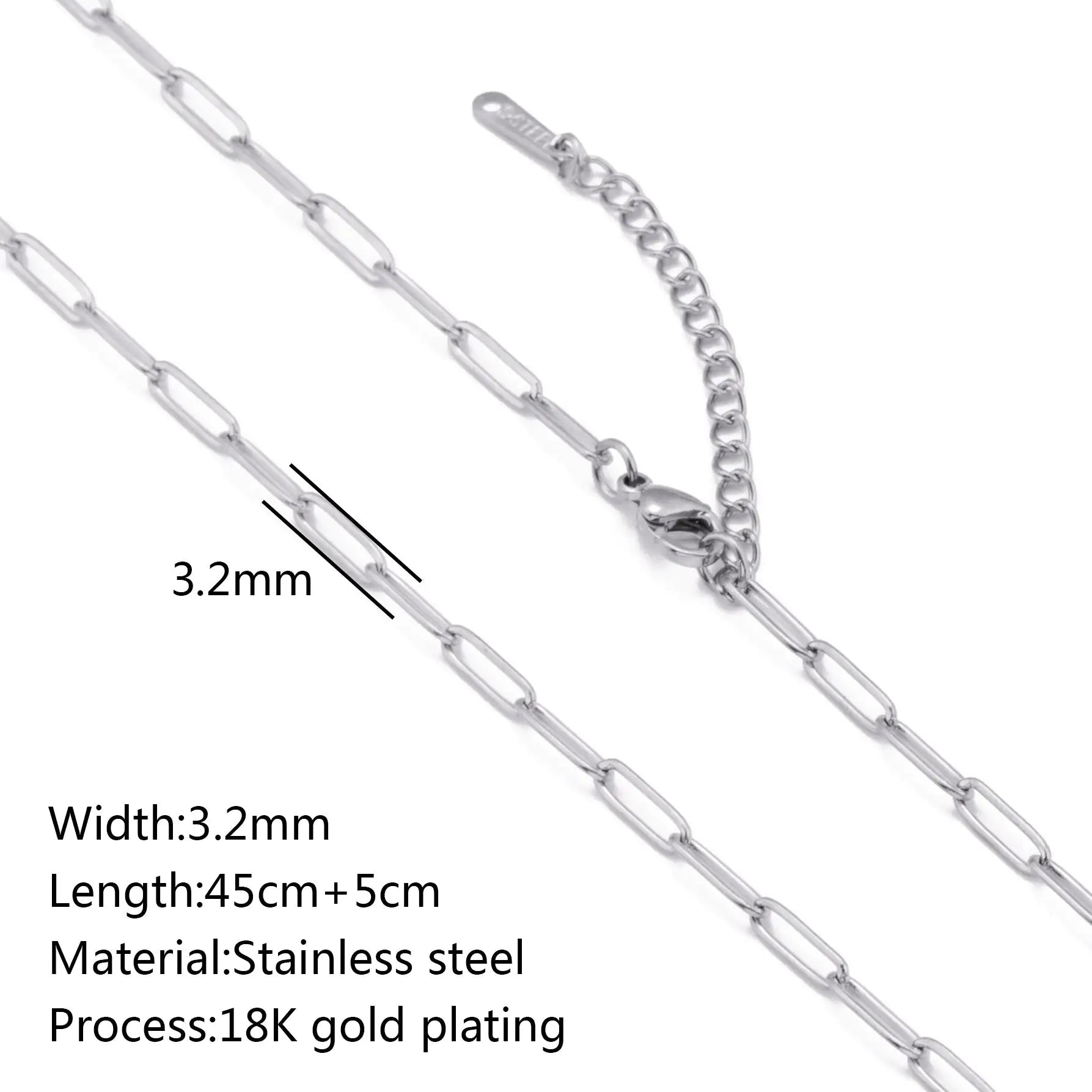 Stainless Steel Vacuum Vapor Plating 18K Gold Color Protection Lip Chain Accessories WEM Support (www.WEM.support)