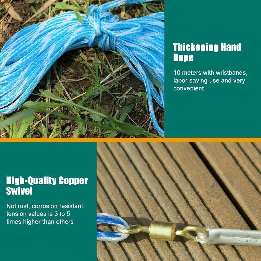 6/8/10/12/16FT Fishing Cast Net Bait Easy Throw Hand Cast Strong Nylon Mesh USA WEM Support (www.WEM.support)