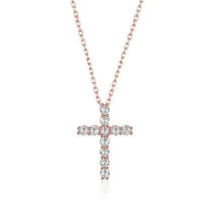 Moissanite Cross Pendants For Women WEM Support (www.WEM.support)