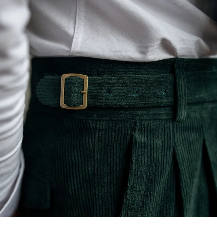 Corduroy Straight High Waist Casual Pants Men WEM Support (www.WEM.support)