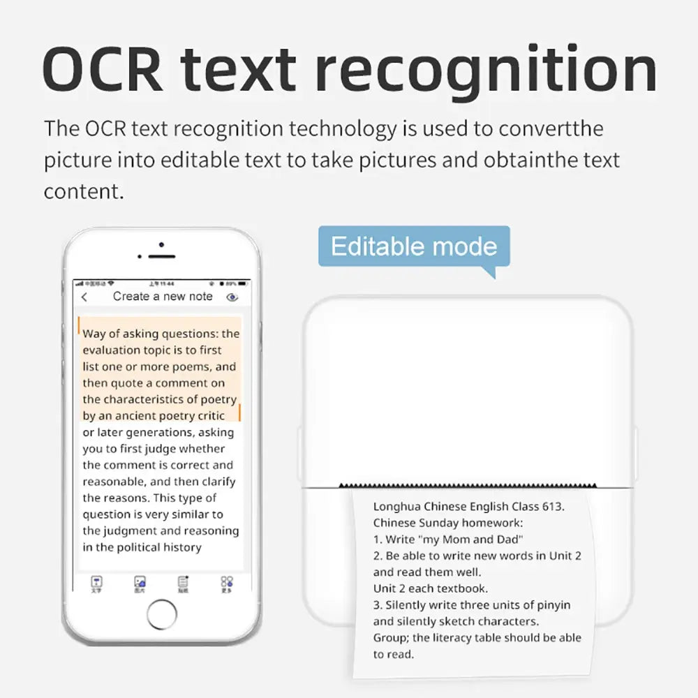 Portable HD Printer With Universal Labels WEM Support (www.WEM.support)