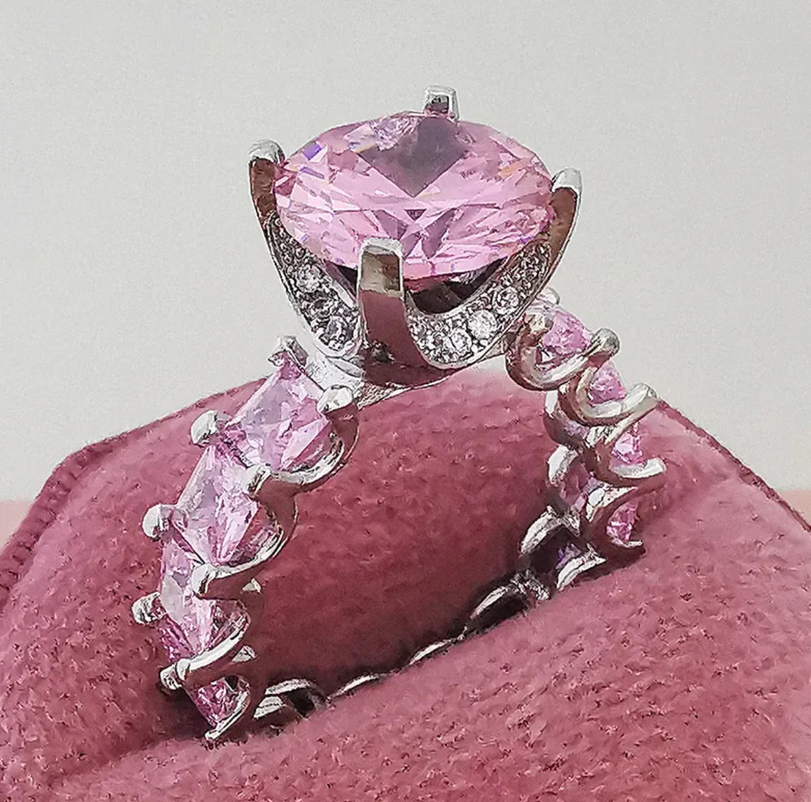 Super Sparkling Full Diamond Engagement Ring for Women WEM Support (www.WEM.support)