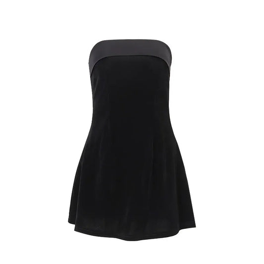 Women's Clothing Fashion Girl Backless Off-neck Tube Top Dress Women WEM Support (www.WEM.support)