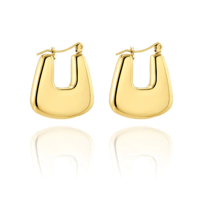 Gold-Plated Crescent Earrings HejK.com
