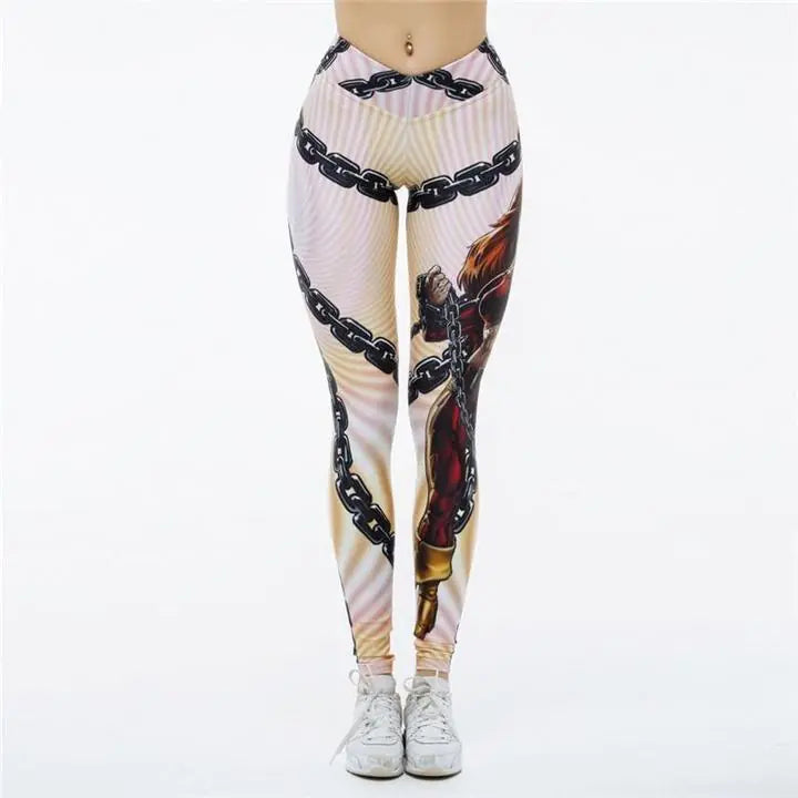 V-Taper Power She Warrior Print Leggings WEM Support (www.WEM.support)