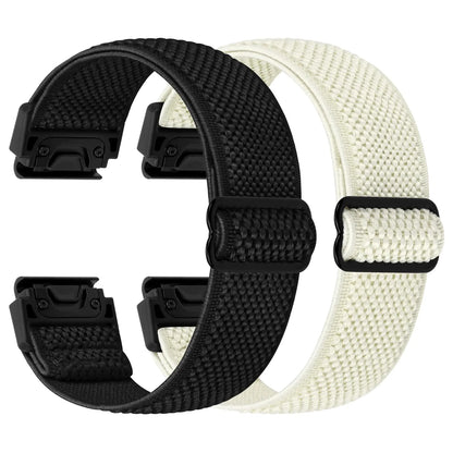 22mm Watch Bands for Garmin Fenix 8 47mm/Fenix E 47mm/Fenix 7/Fenix 7 Pro/Fenix 6/Fenix 6 Pro/Fenix 5/5 Plus/Instinct 2/Epix Gen 2/Approach S62/S60 Band, Quickfit Elastic Nylon Strap Wristband