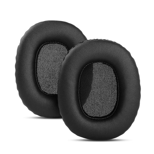 A pair of black replacement earpads designed for Marshall Monitor Over-Ear Stereo Headphones.