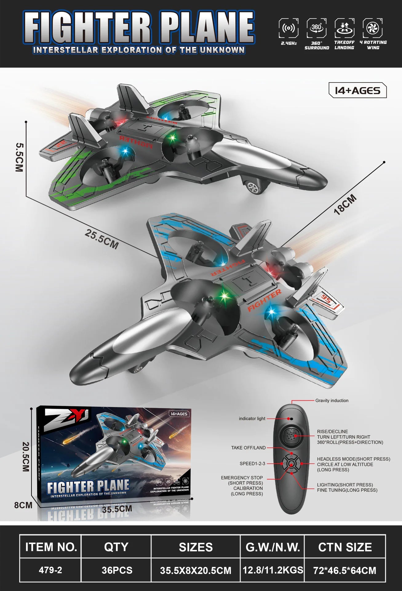 Impact-Resistant Foam Drone with Colorful Lights HejK.com Marketplace LLC