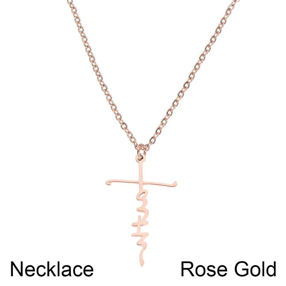 Fashion Faith Stainless Steel Pendant WEM Support (www.WEM.support)