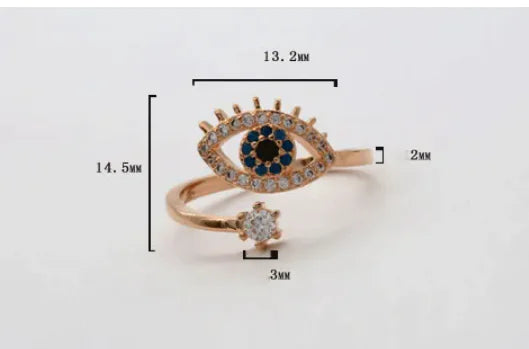 Frosty Wind Female Blue Eyes Fashion Ring WEM Support (www.WEM.support)