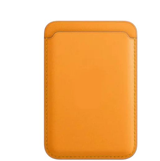MagSafe Leather Card Case - Compatible with Apple, Magnetic Back Protective Case WEM Support (www.WEM.support)