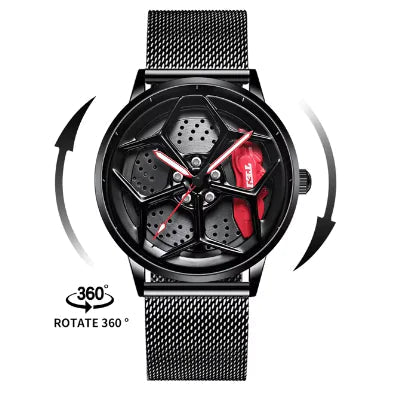 Car Wheel Hub Quartz Watch - Military Sport Design WEM Support (www.WEM.support)