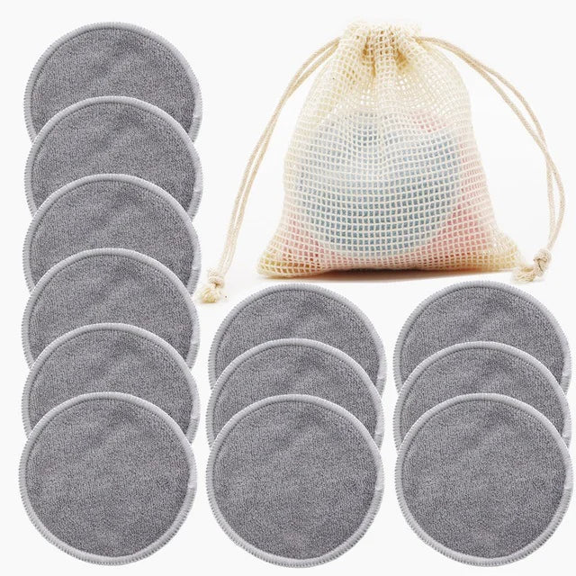 12-Pack Reusable Cotton Makeup Remover Pads – Washable & Eco-Friendly HejK.com