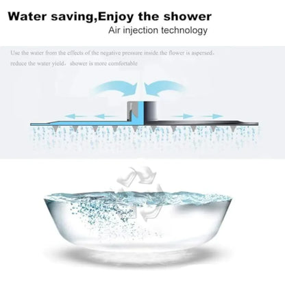 Large Chrome Stainless Steel Rainfall Shower Head