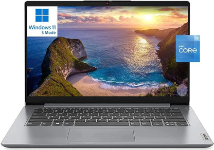 Lenovo IdeaPad 1i Laptop 14" HD Display Intel Core i3-1215U Processor Intel UHD Graphics 8GB RAM 256GB SSD Fingerprint Reader Webcam HDMI USB-C Windows 11 Home Gray