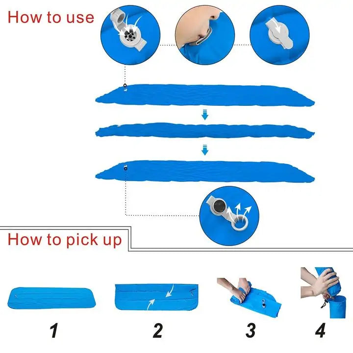 Adventurer's Dream Inflatable Sleeping Pad WEM Support (www.WEM.support)