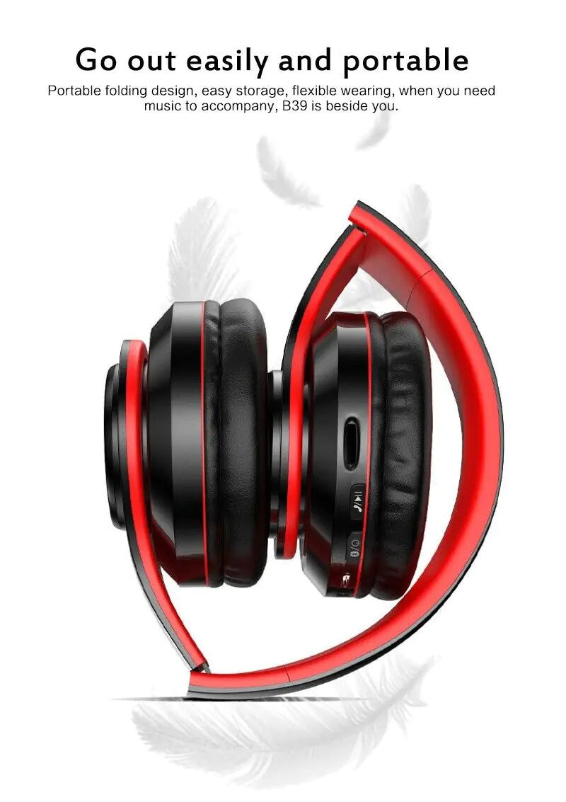 Super Bass Wireless Bluetooth Headphones Foldable Stereo Earphones Headsets Mic WEM Support (www.WEM.support)