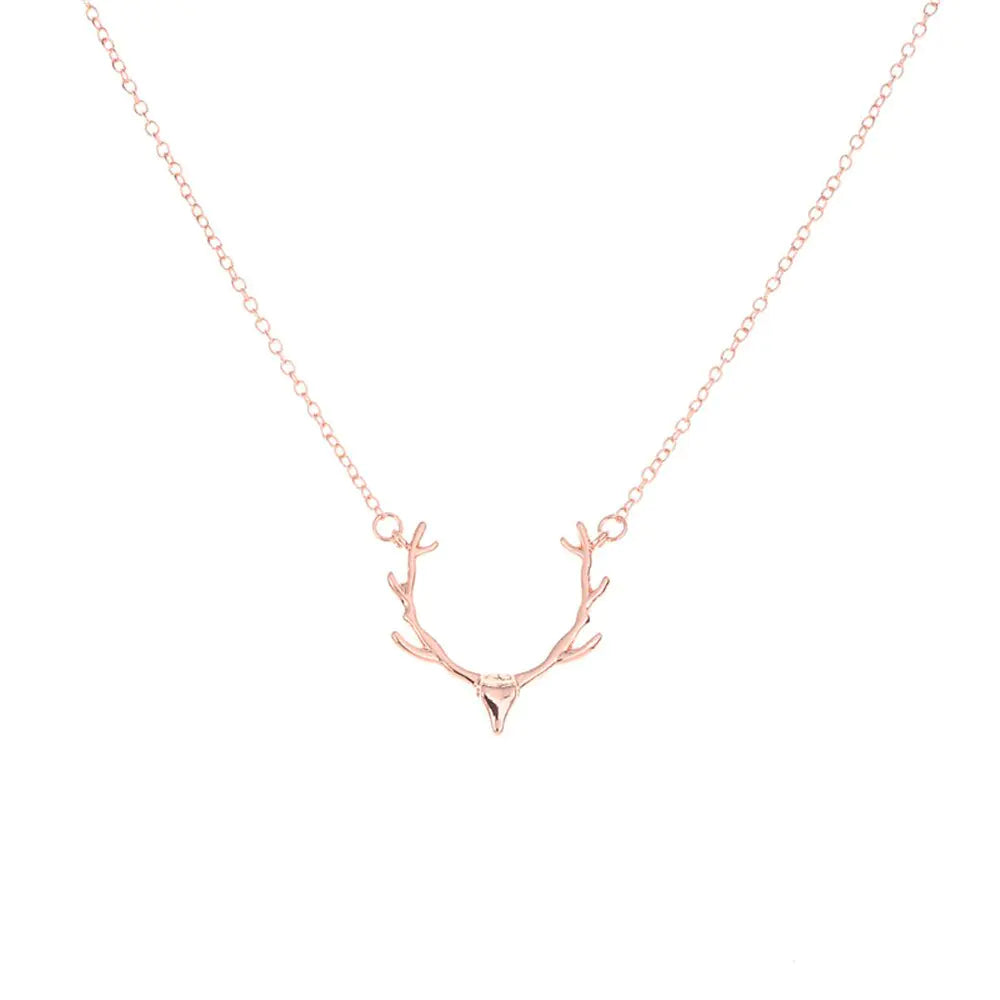 Deer Antlers Pendant Necklace WEM Support (www.WEM.support)