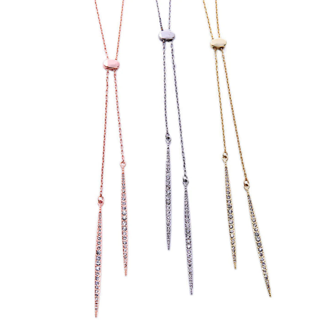 Slim Lariat Necklace WEM Support (www.WEM.support)