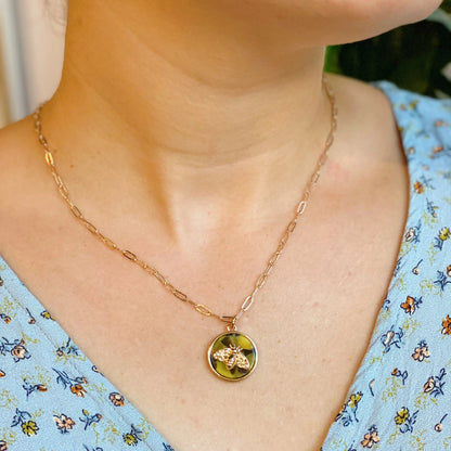 Bee On The Jewel Necklace WEM Support (www.WEM.support)