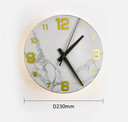 Yellow Stone Wall Clock Light HejK.com