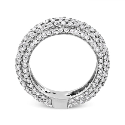 14K White Gold 2 1/2 Cttw Round-Cut Diamond Cluster Band Ring (H-I Color, SI1-SI2 Clarity) WEM Support (www.WEM.support)