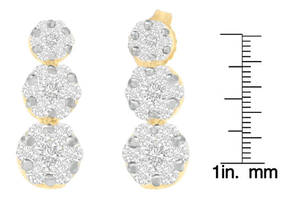 14K Yellow Gold Round-cut Diamond Earring (2 cttw, I-J Color, VS1-VS2 Clarity) WEM Support (www.WEM.support)